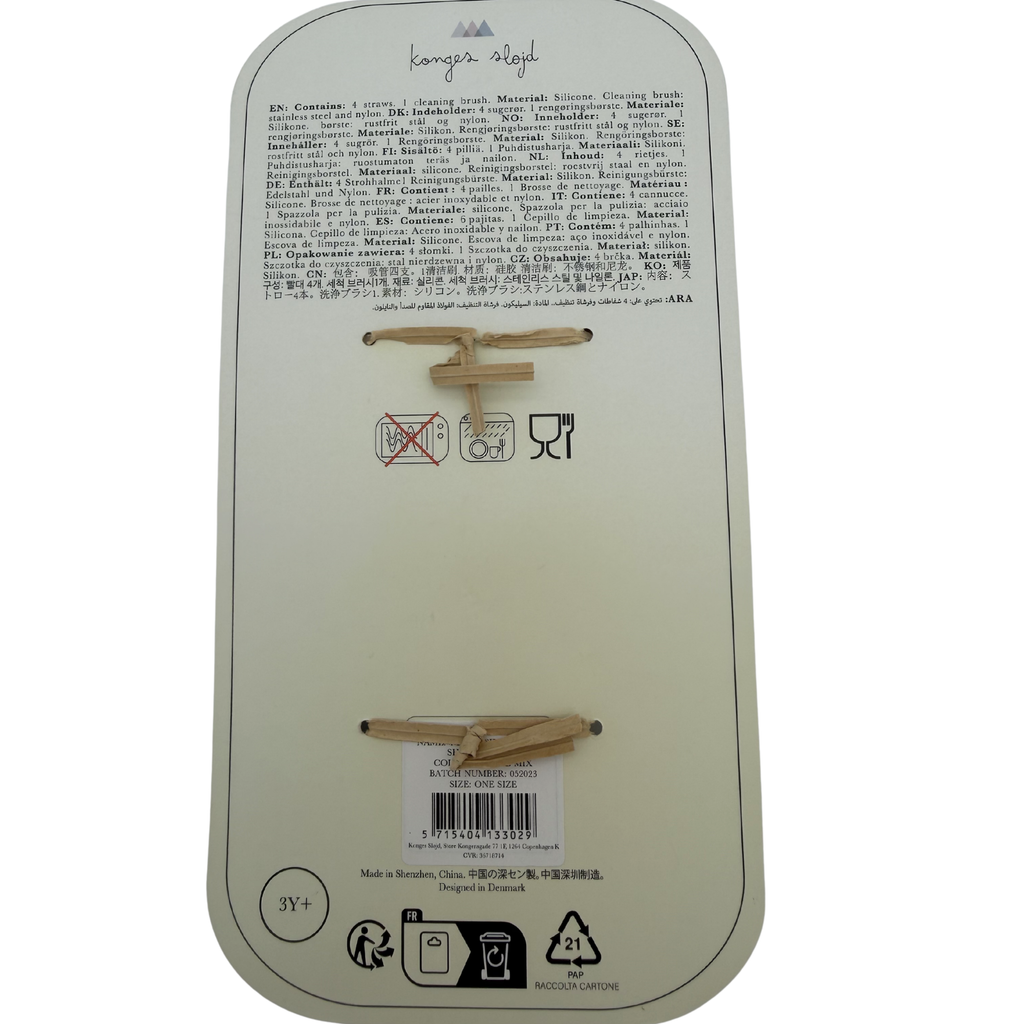 Lot de 4 pailles en silicone licorne
