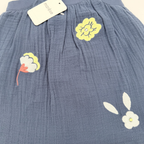 Ensemble robe gaze de coton et bloomer bleu - 6 mois