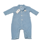 Combinaison bébé en velours côtelé bleu - 12 mois