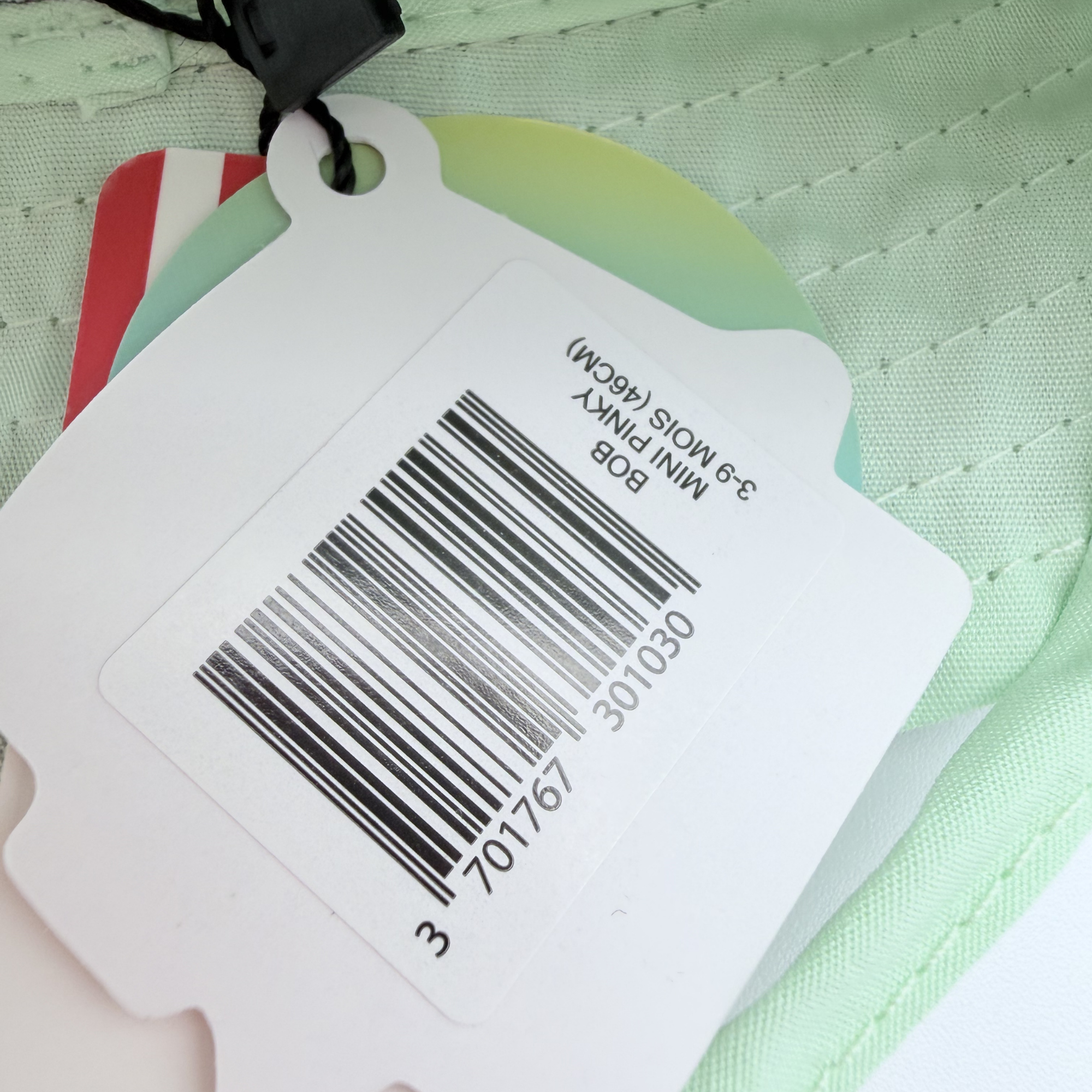 Bob colorblock rose, vert et menthe – 3-6 mois