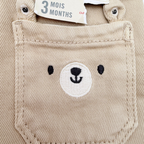 Pantalon bébé en denim beige - 3 mois
