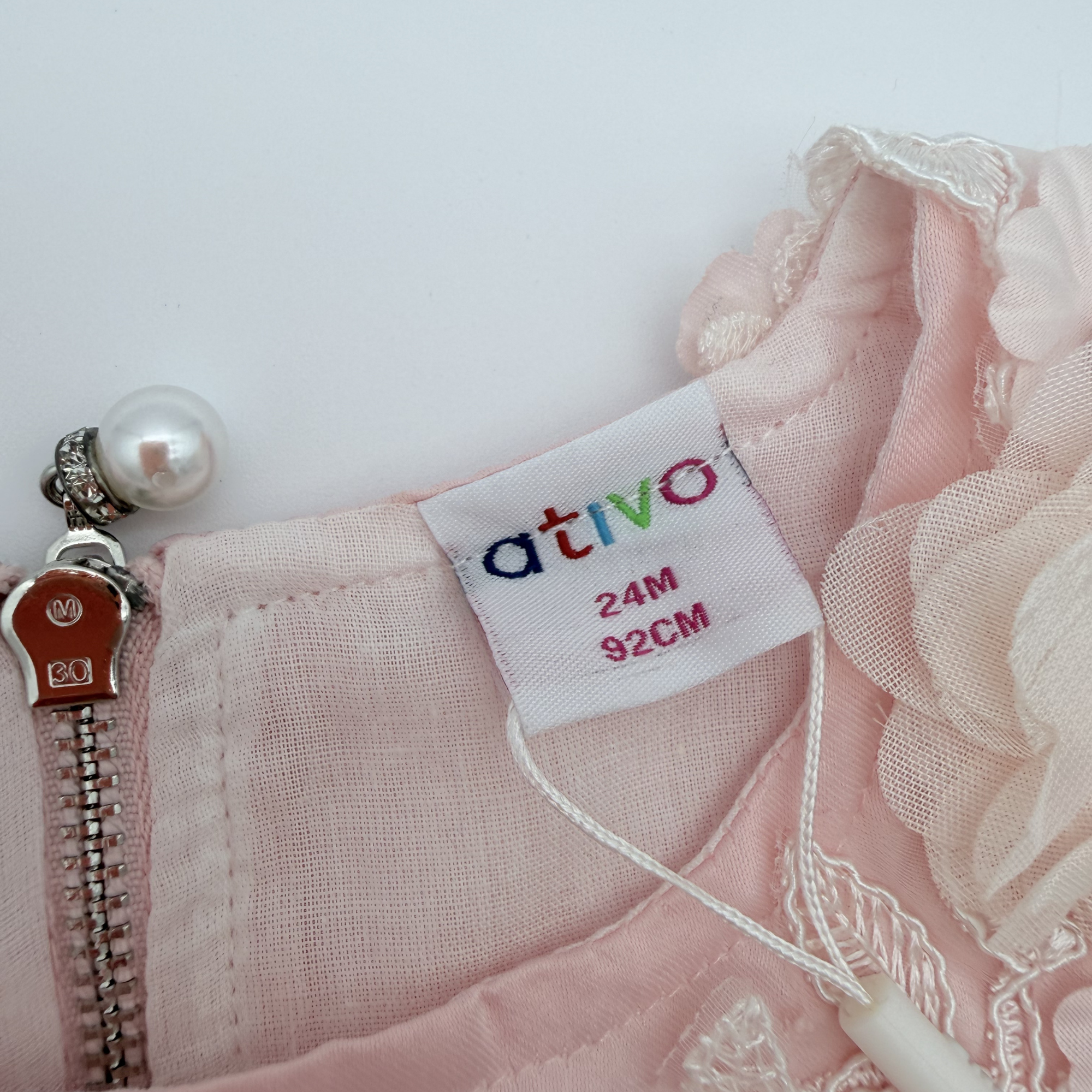 Robe cérémonie rose en tulle — 24 mois