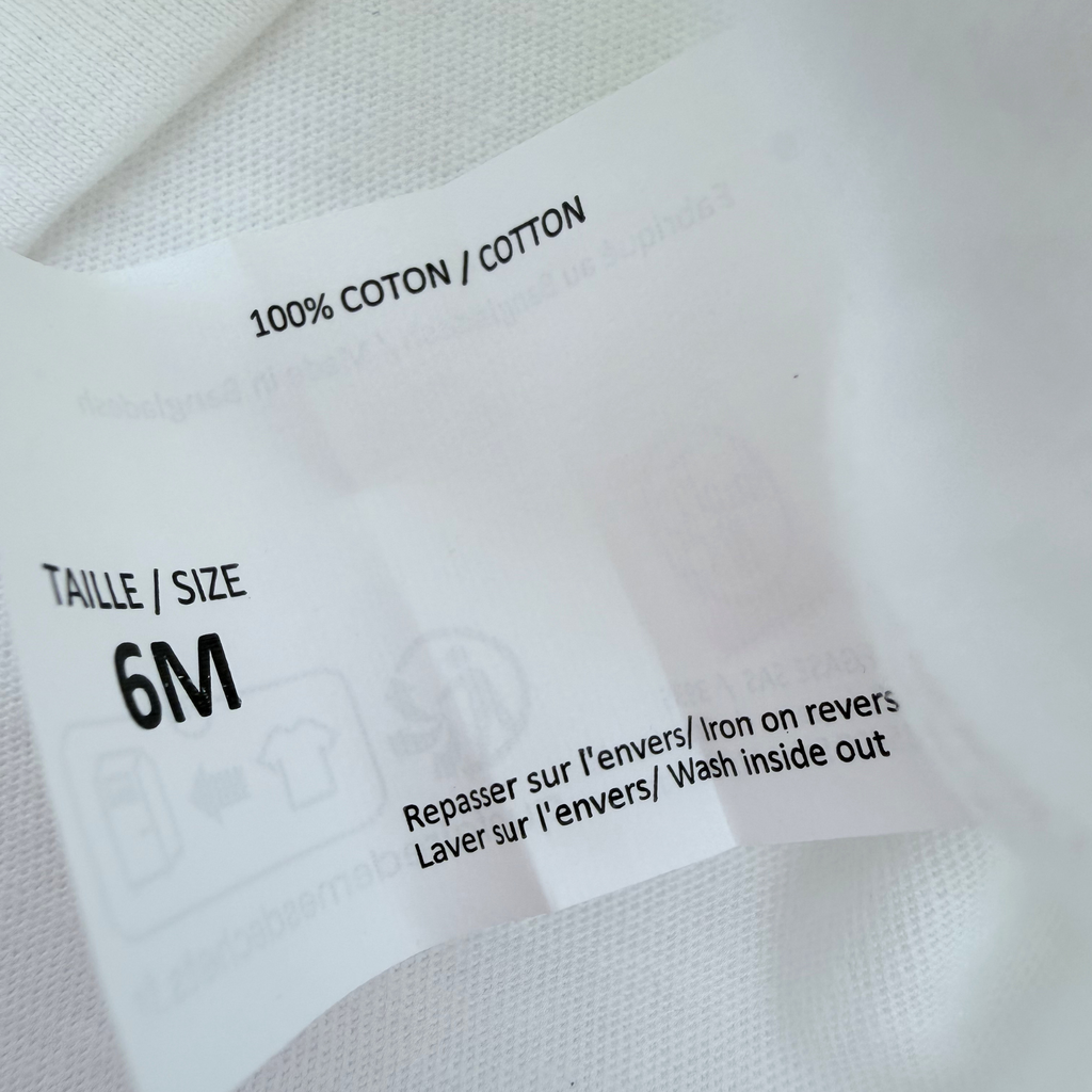 T-shirt blanc col Claudine - 6 mois