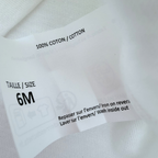 T-shirt blanc col Claudine - 6 mois