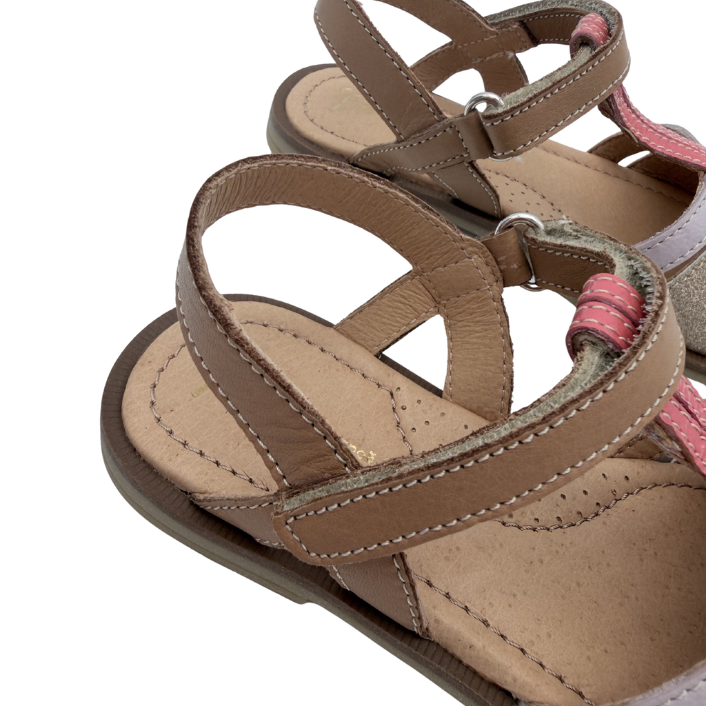 Sandales rose, camel et dorées — 29