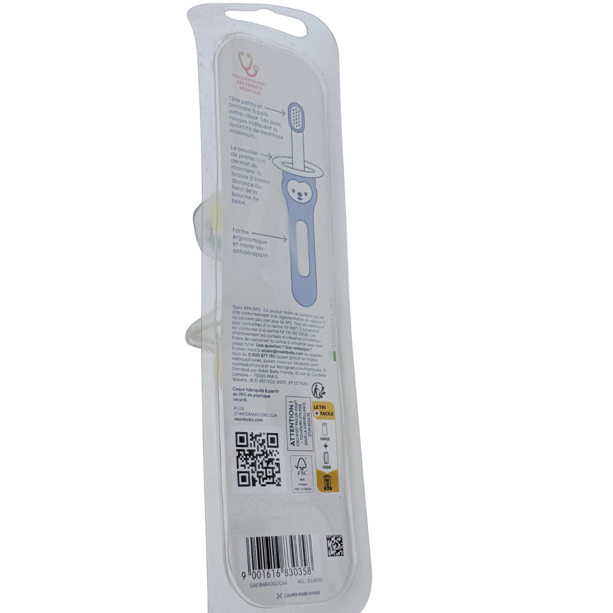 Première brosse à dents bébé - dès 6 mois