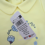 Body jaune col polo fleuri — 6 mois