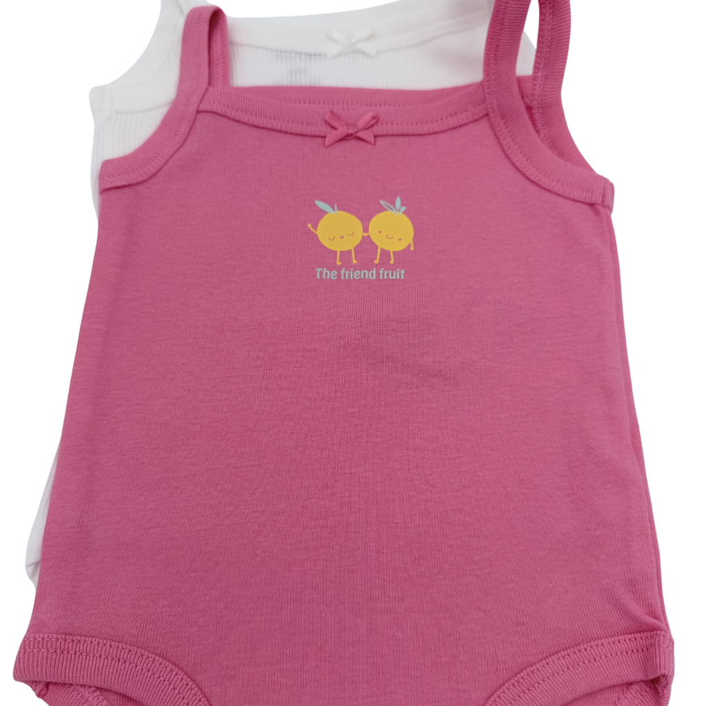 Lot de 3 bodies imprimés fruits - 6 mois