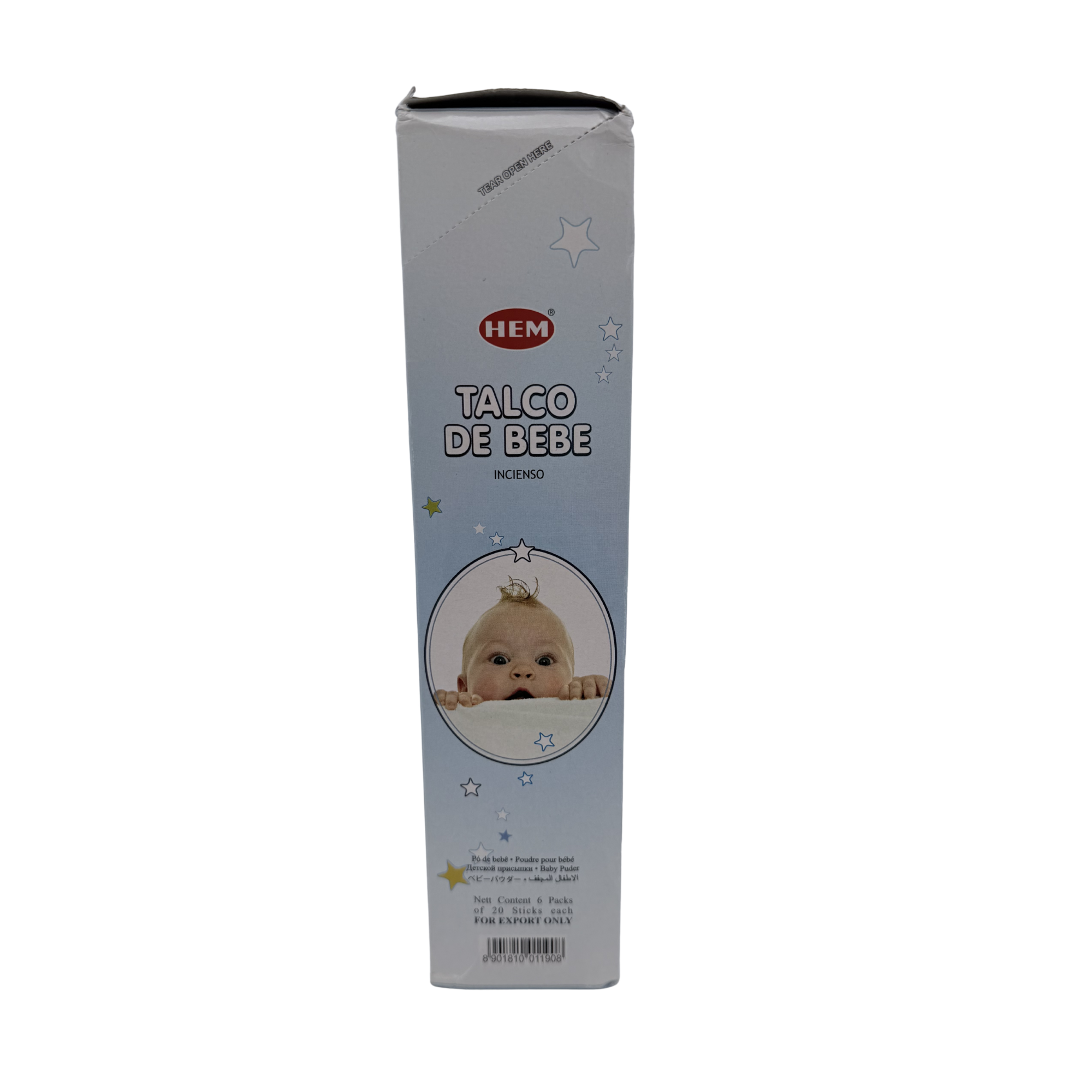 Lot de 6 packs de 20 sticks de talcs bébé