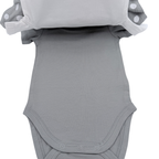 Lot de 3 bodies gris et blancs à pois  — 1 mois