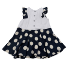 Robe à pois bleu marine et blanc — 9 mois