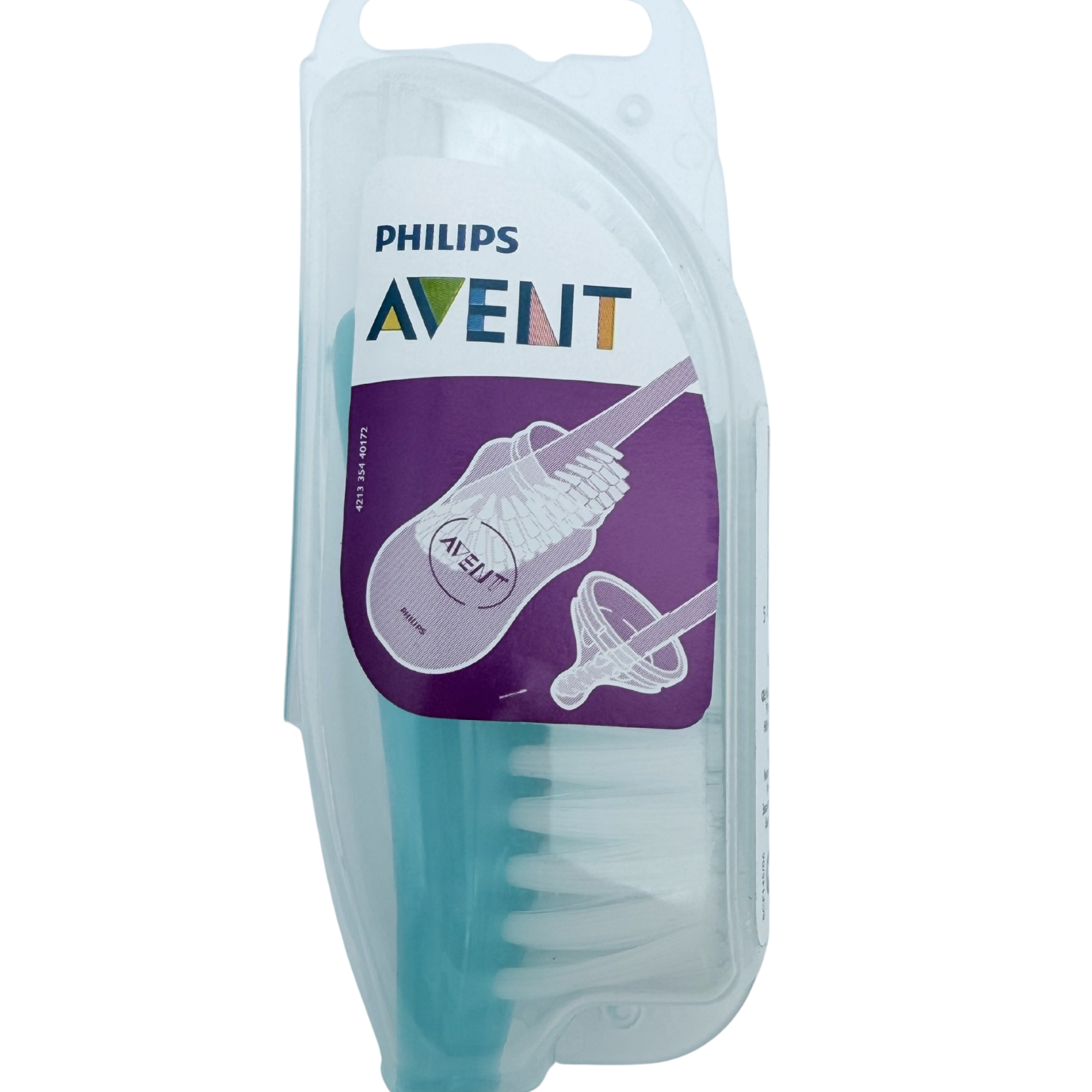 Goupillon pour biberon bleu