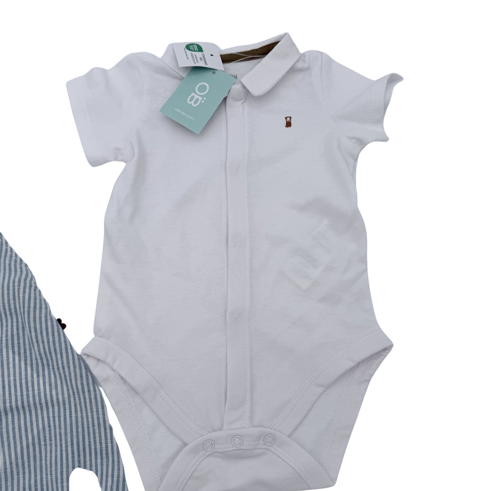 Ensemble salopette short - body - 6 mois