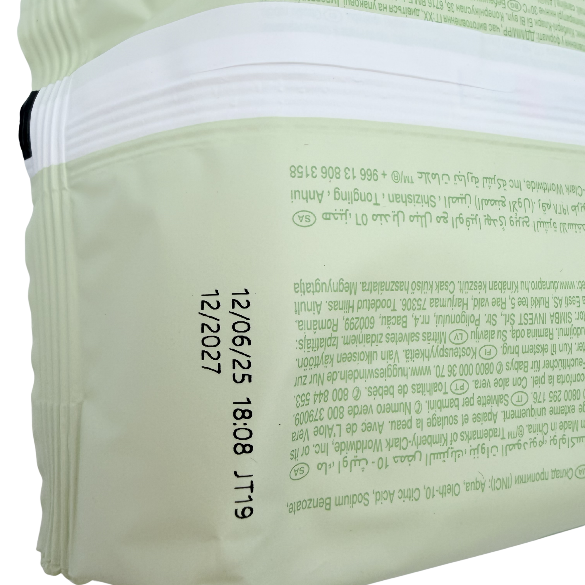 Lingettes bébé Natural Care à l'aloe vera – 56 lingettes