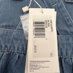 Robe salopette en denim bleu — 6 mois