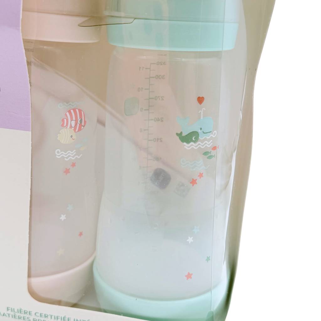 Lot de 2 biberons anti-coliques 330 ml avec tétine débit rapide