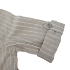 Chemise rayée beige et blanche — 9 mois