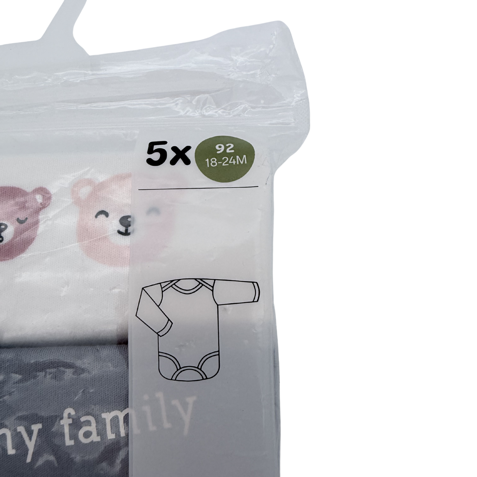 Lot de 5 bodies — 18-24 mois
