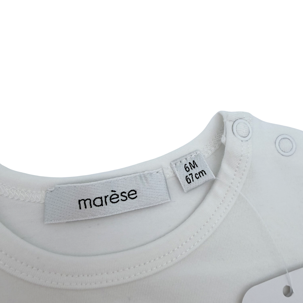 T-shirt blanc manches longues — 6 mois