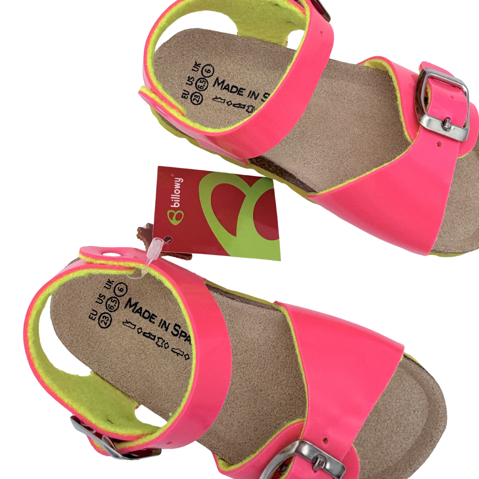 Sandales fluo rose et jaune — 24