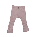 Legging rose rayé en maille côtelée - 6 mois