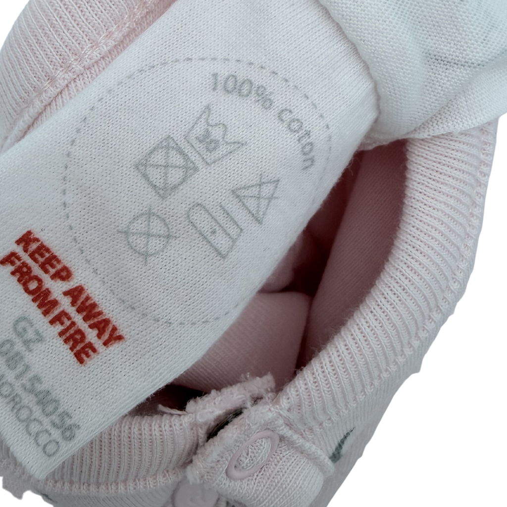 Gilet rose pâle imprimé étoiles — 6 mois