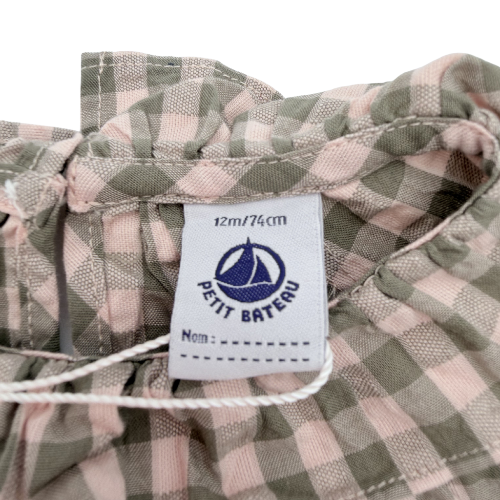 Blouse à carreaux — 12 mois