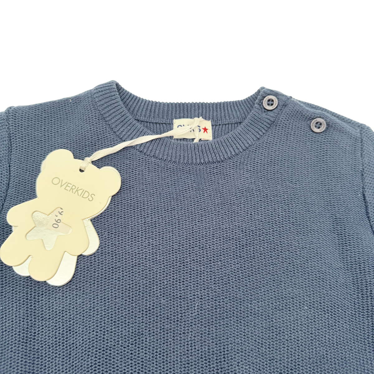 Pull bleu marine en maille fine - 6-9 mois