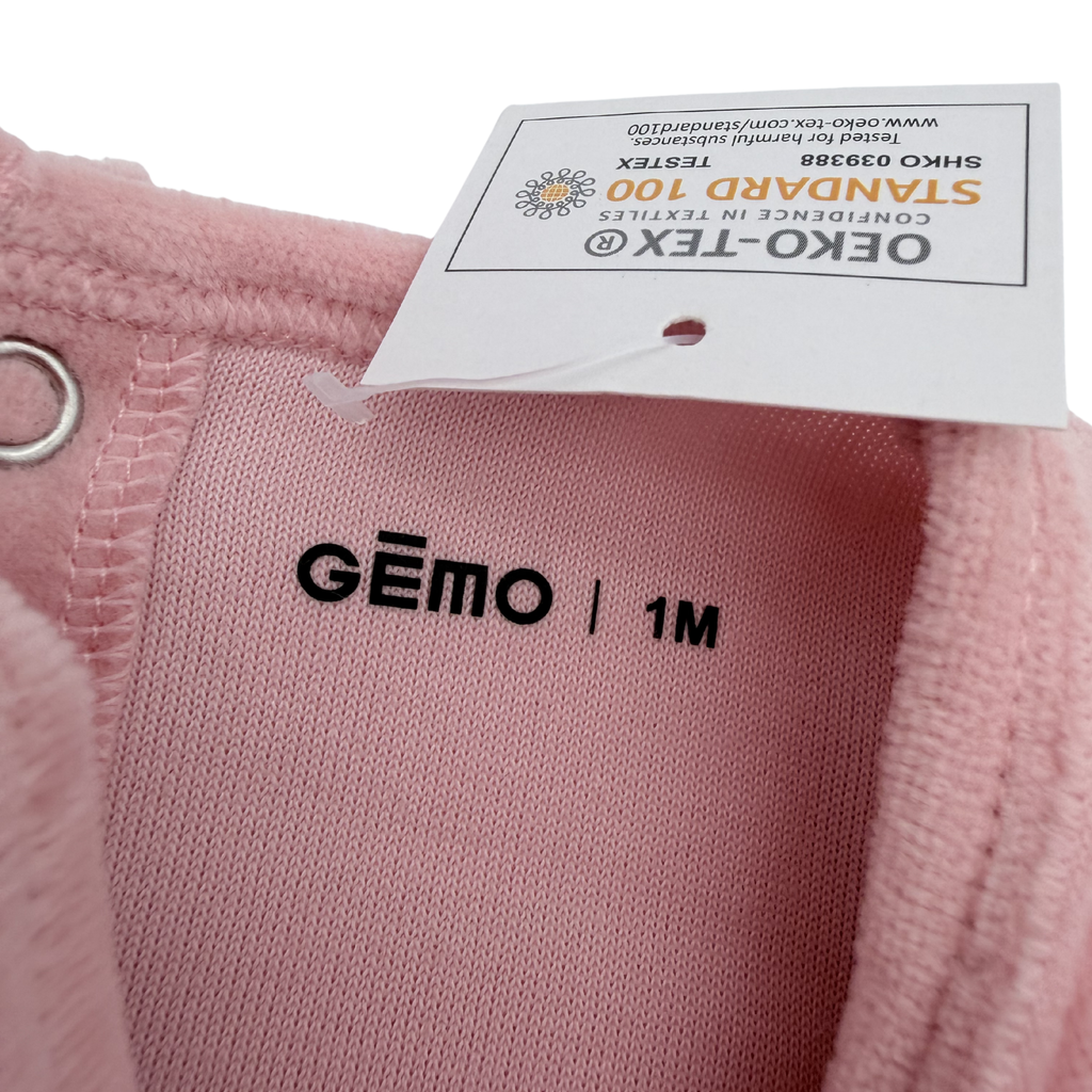Pyjama velours rose “You & Me” — 1 mois
