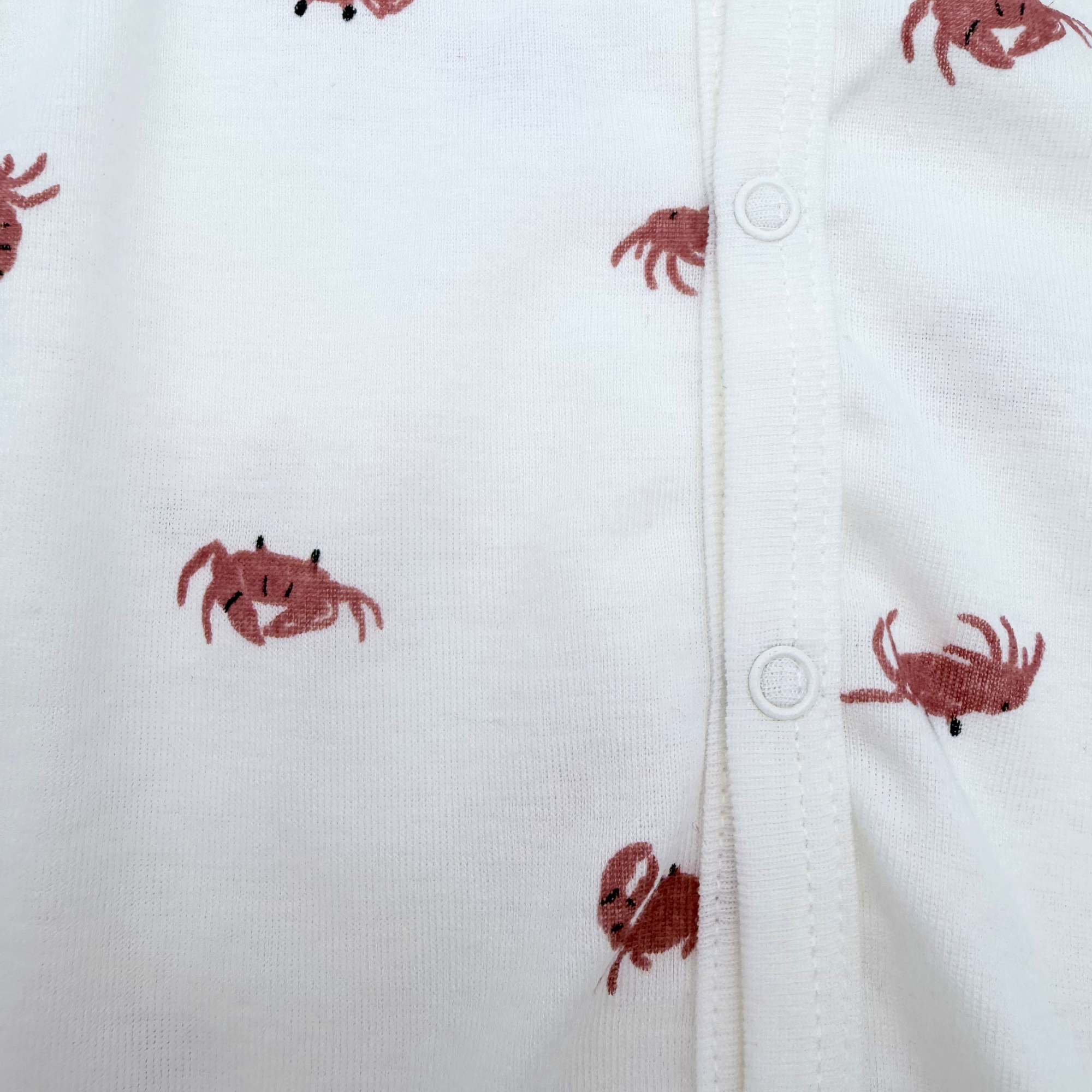 Combishort blanc imprimé crabes — 3 mois