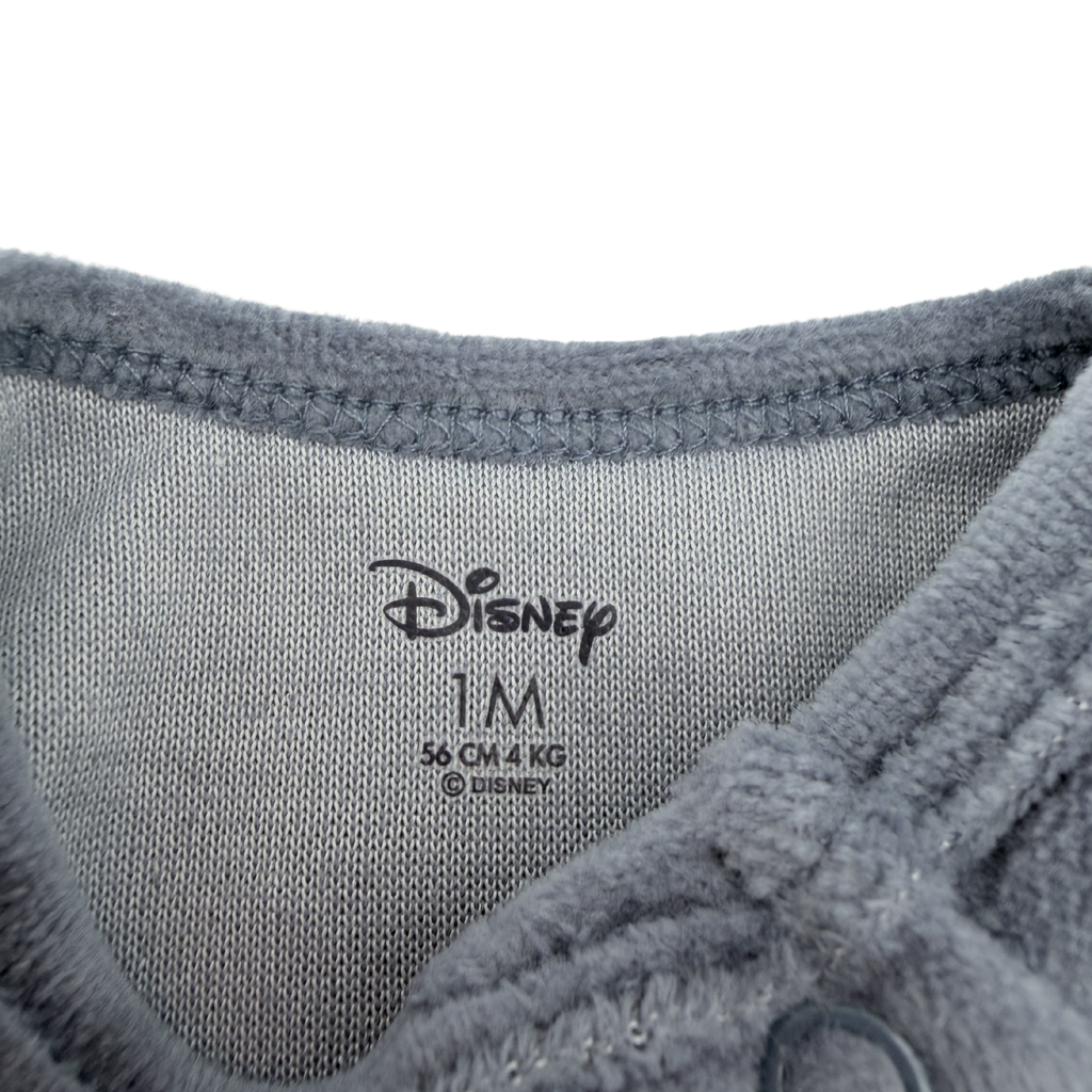 Pyjama velours gris Stitch — 1 mois