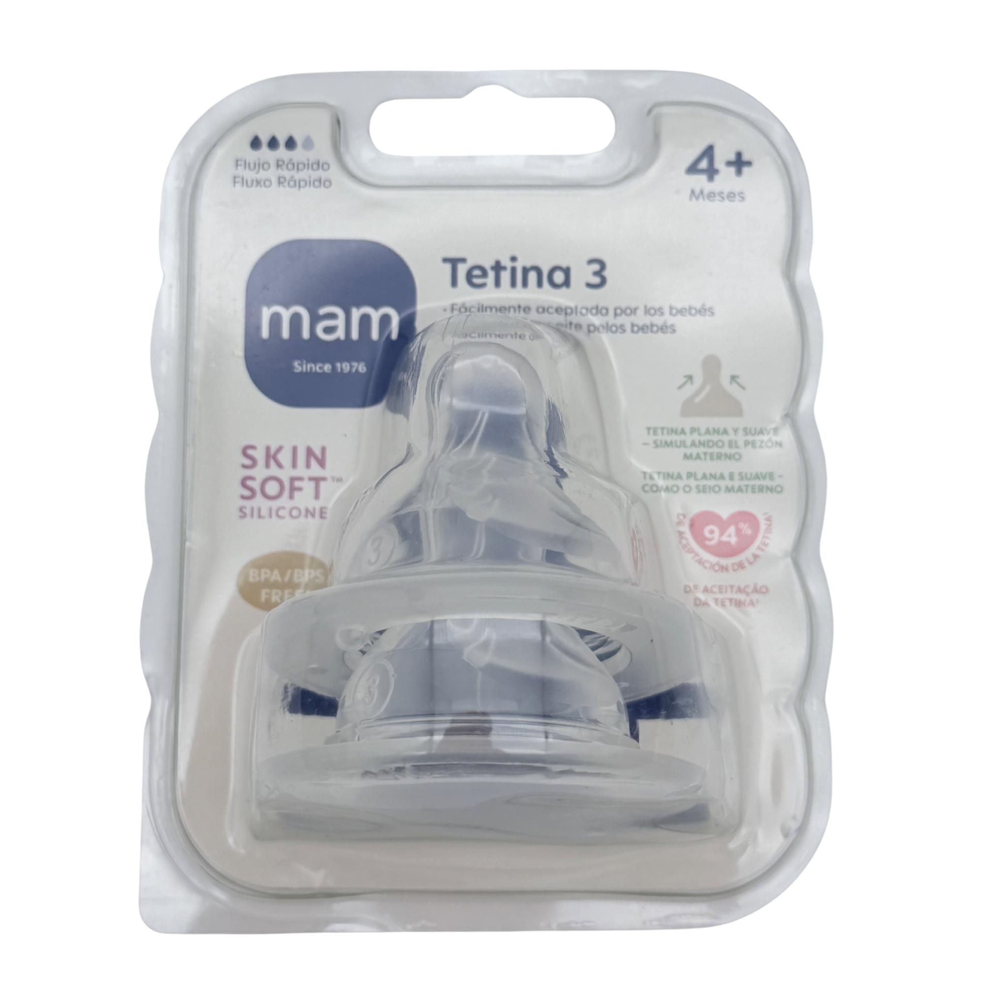 Tétines débit rapide 4 mois+