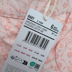 Short bébé fille rose à motif fleuri ton sur ton - 6 mois