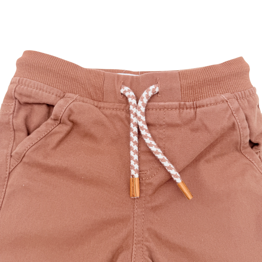 Pantalon enfant marron avec taille élastiquée - 18 mois