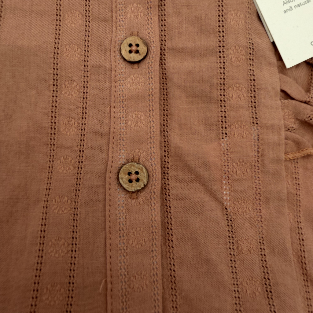 Blouse marron — 2-4 mois