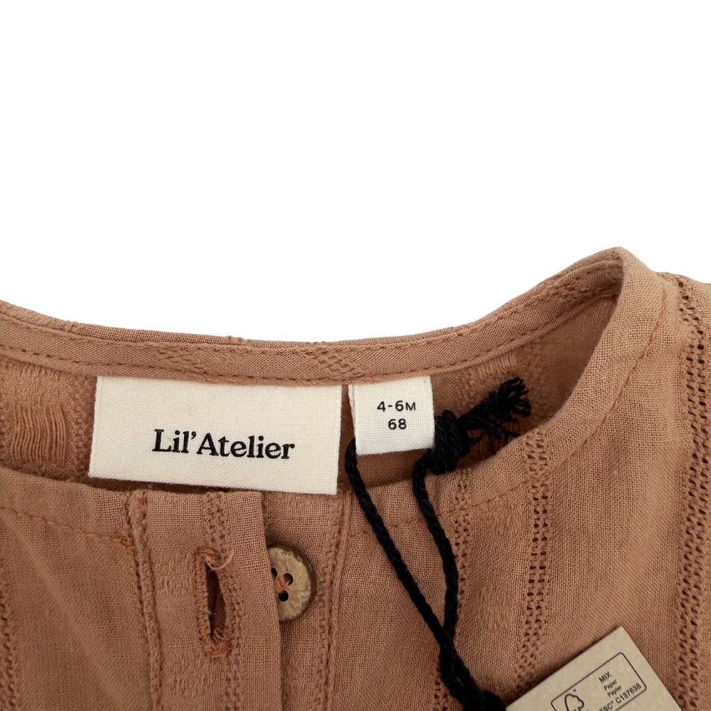 Blouse marron — 4-6 mois