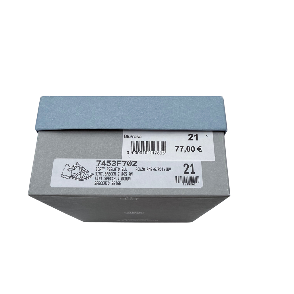 Sandales bleu marine à pastilles multicolores — 21