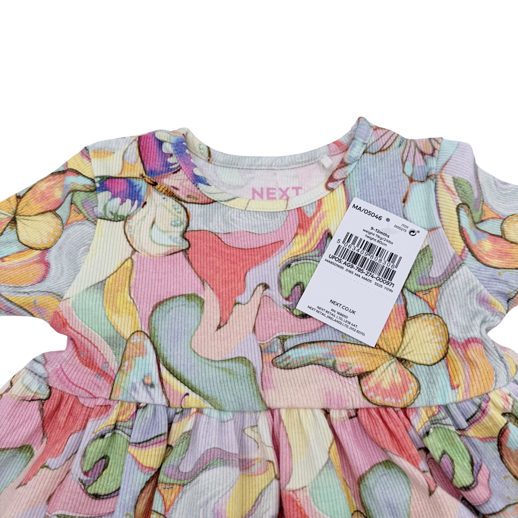 Robe imprimé papillons — 9-12 mois