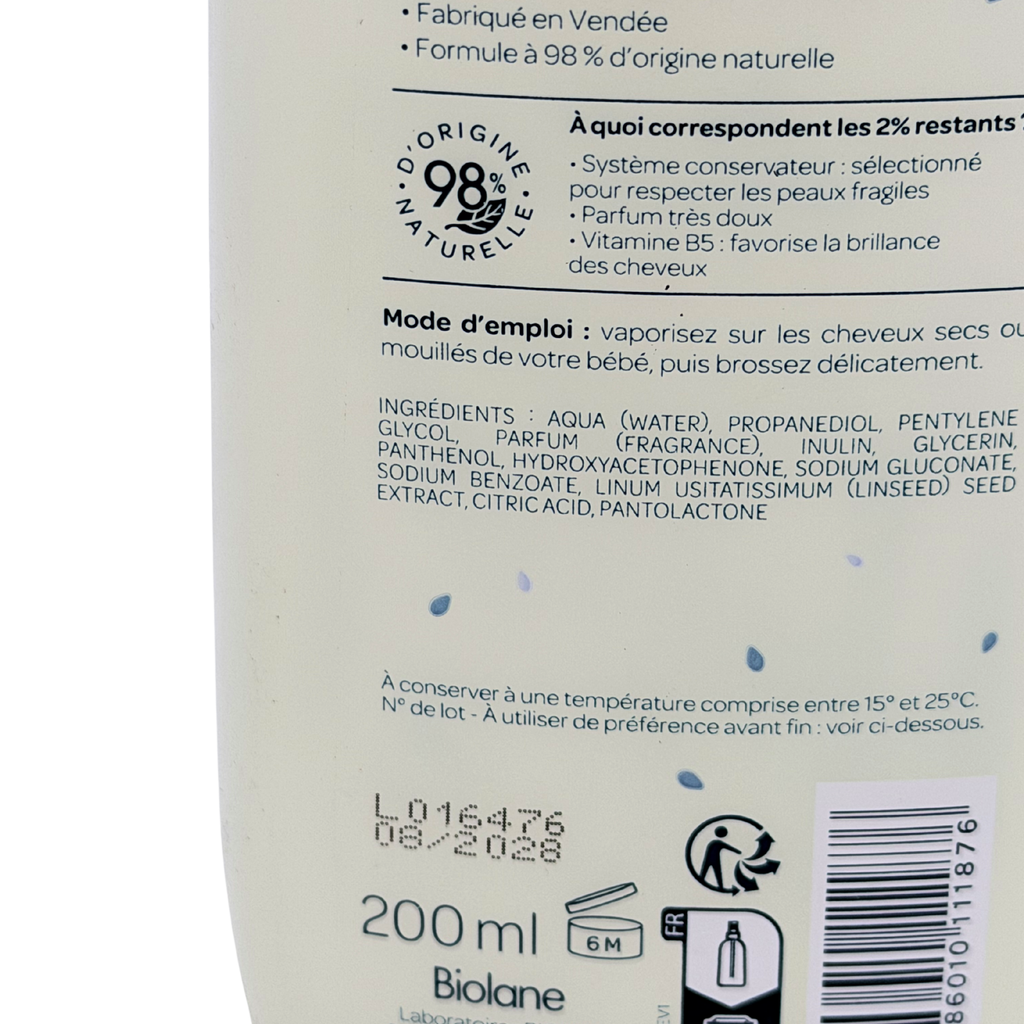 Spray démêlant au lin — 200 ml