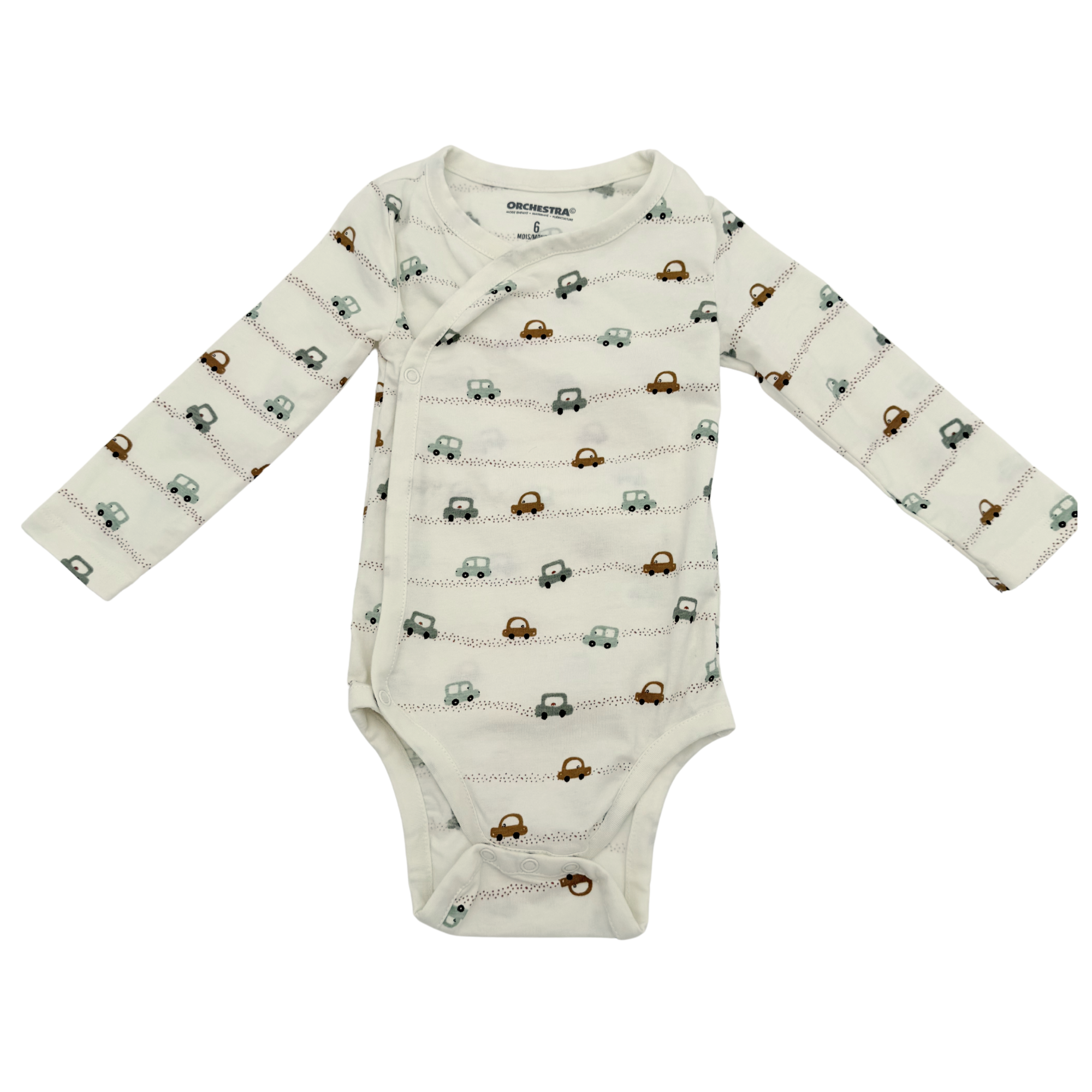 Body croisé imprimé voiture — 6 mois