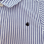 Chemise bébé rayée bleu et blanc — 6 mois