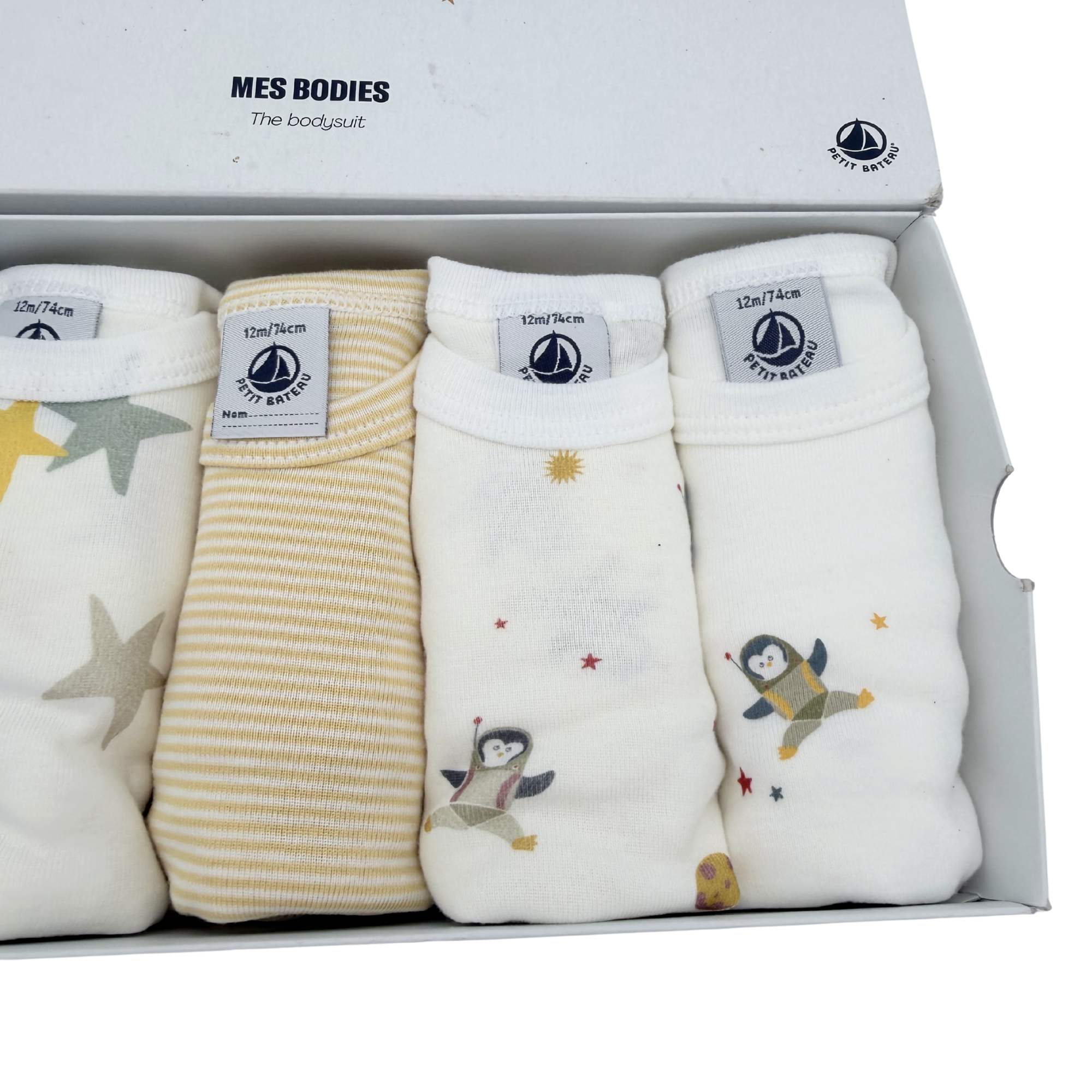 Lot de 5 bodies manches longues — 12 mois