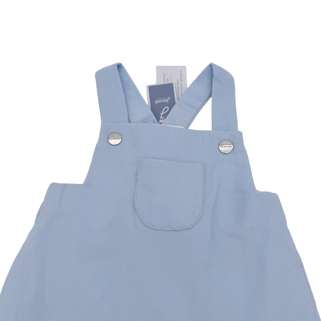 Salopette velours bleu ciel — 3 mois