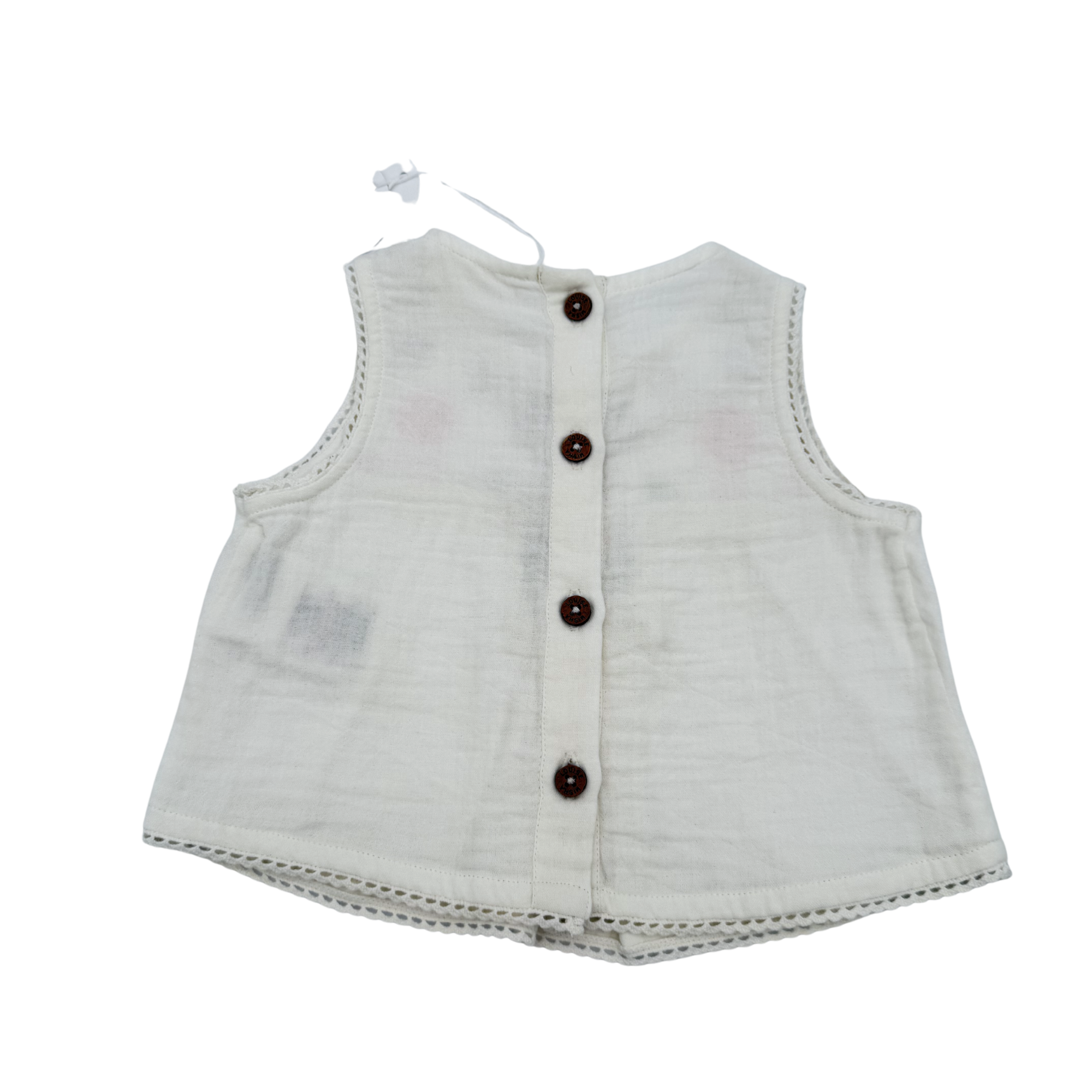 Blouse sans manches brodée — 6 mois
