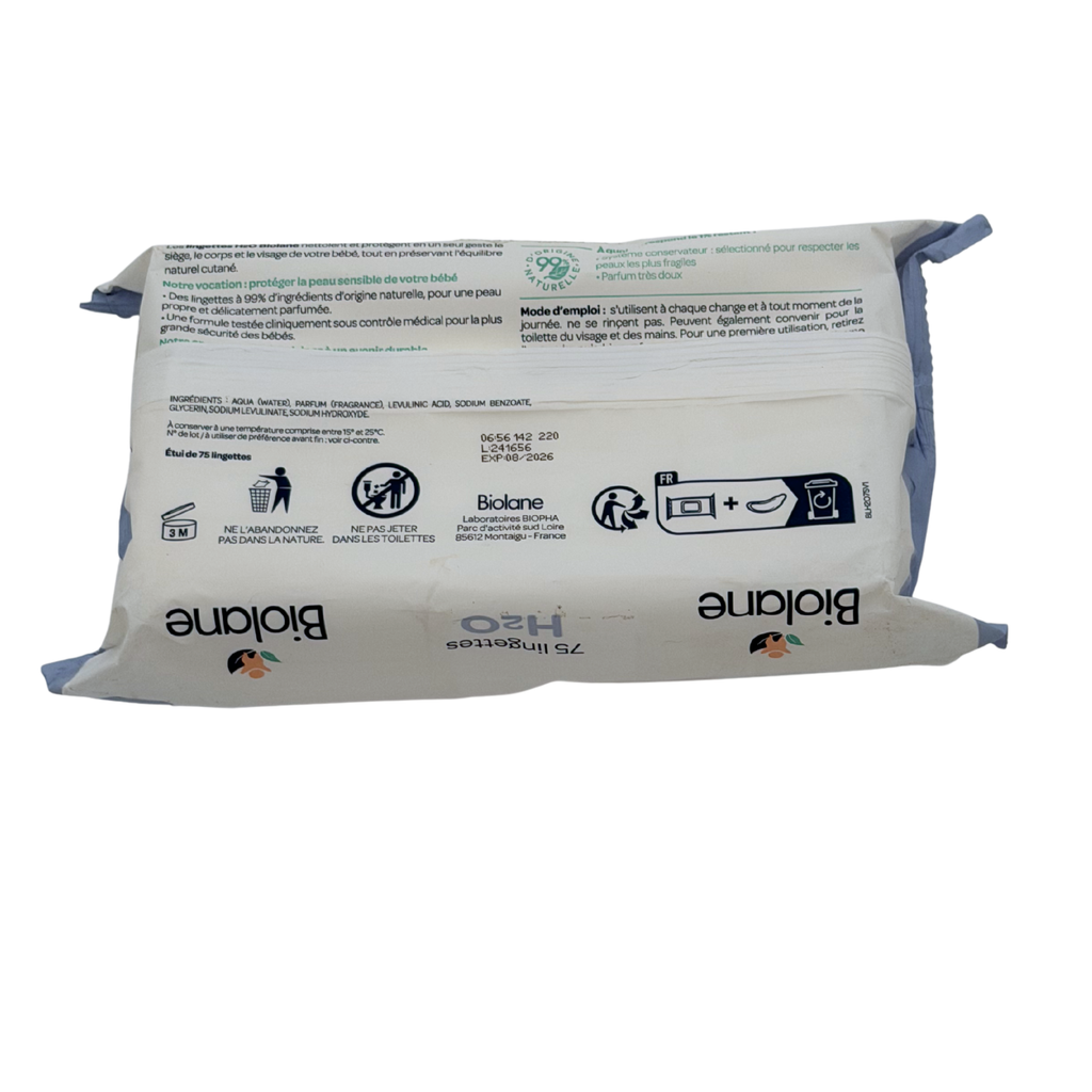 Paquet de 75 lingettes H2O