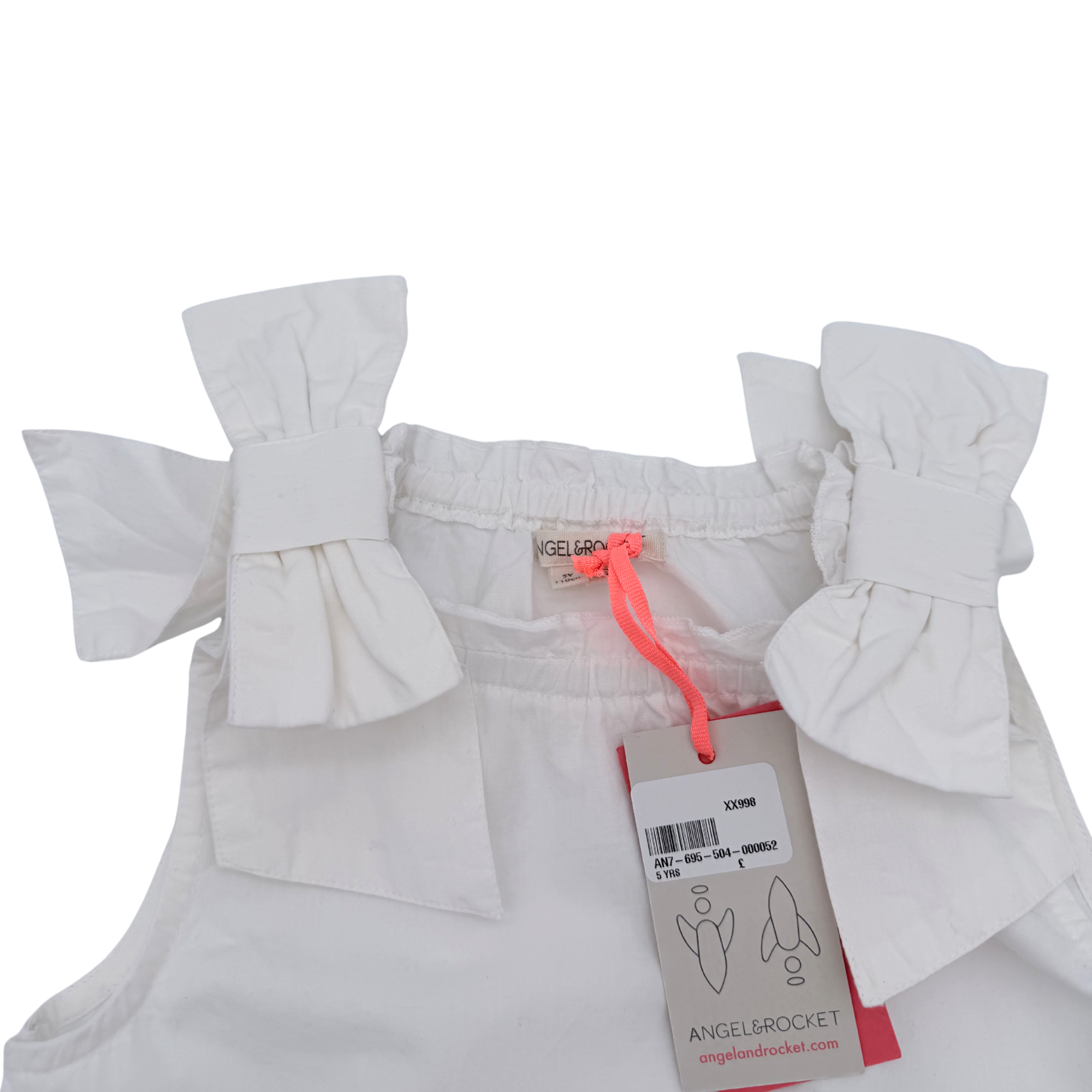 Blouse blanche à nœuds - 5 ans