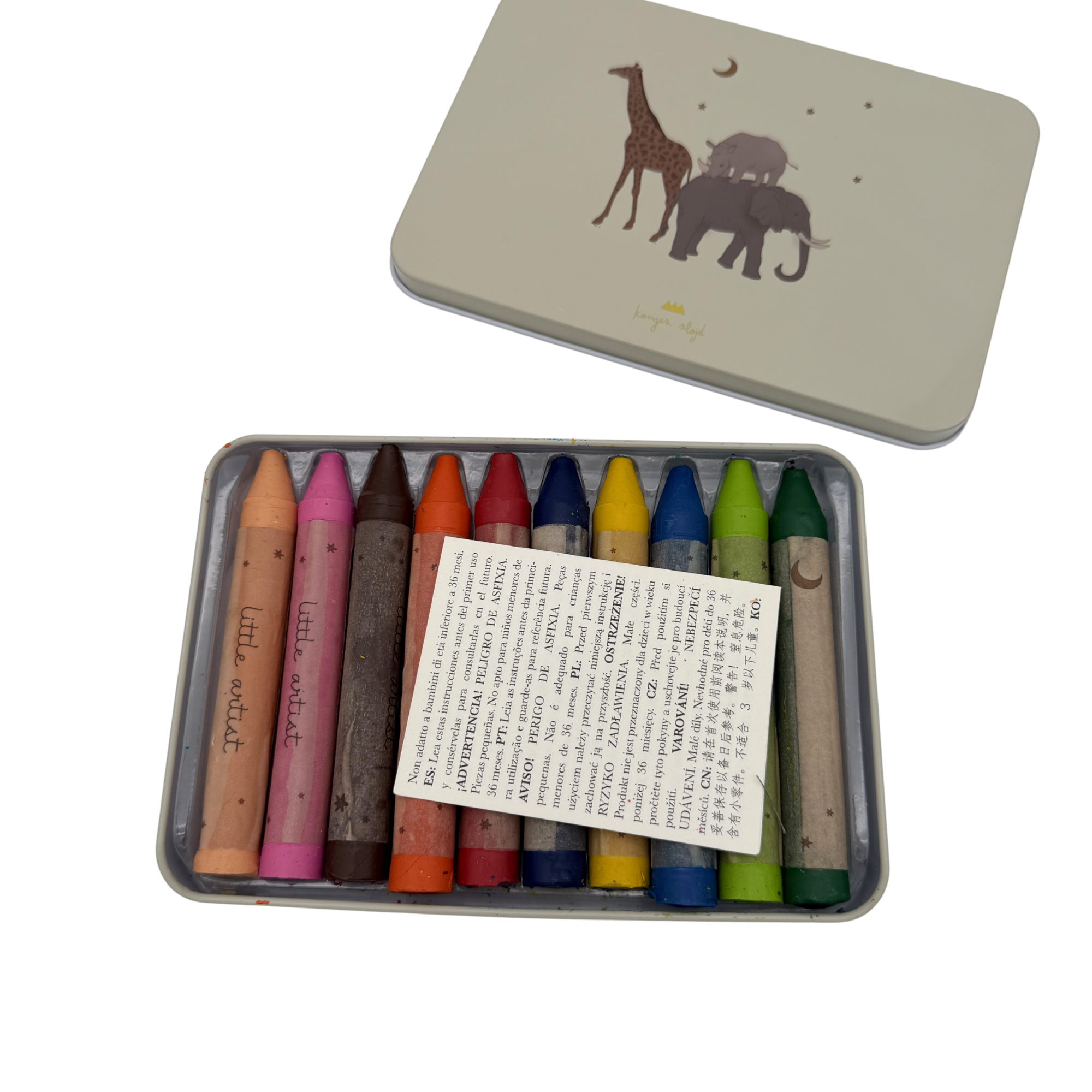 Boite de 10 crayons en cire naturelle