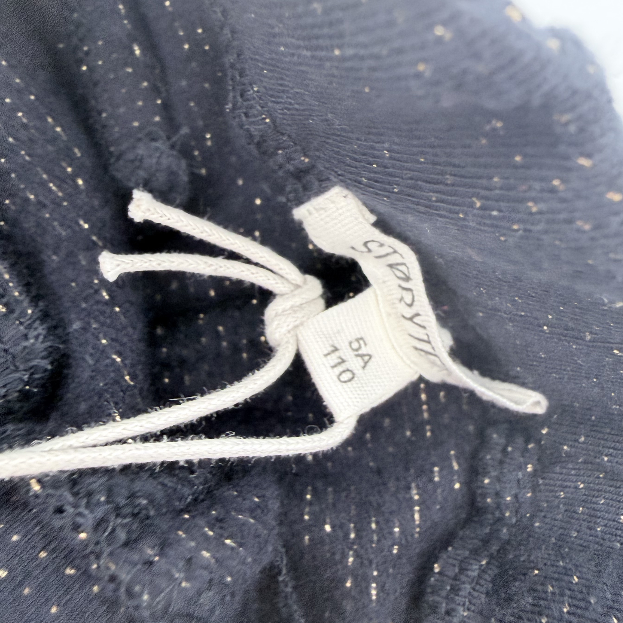 Pantalon bleu marine à pois brillants — 5 ans