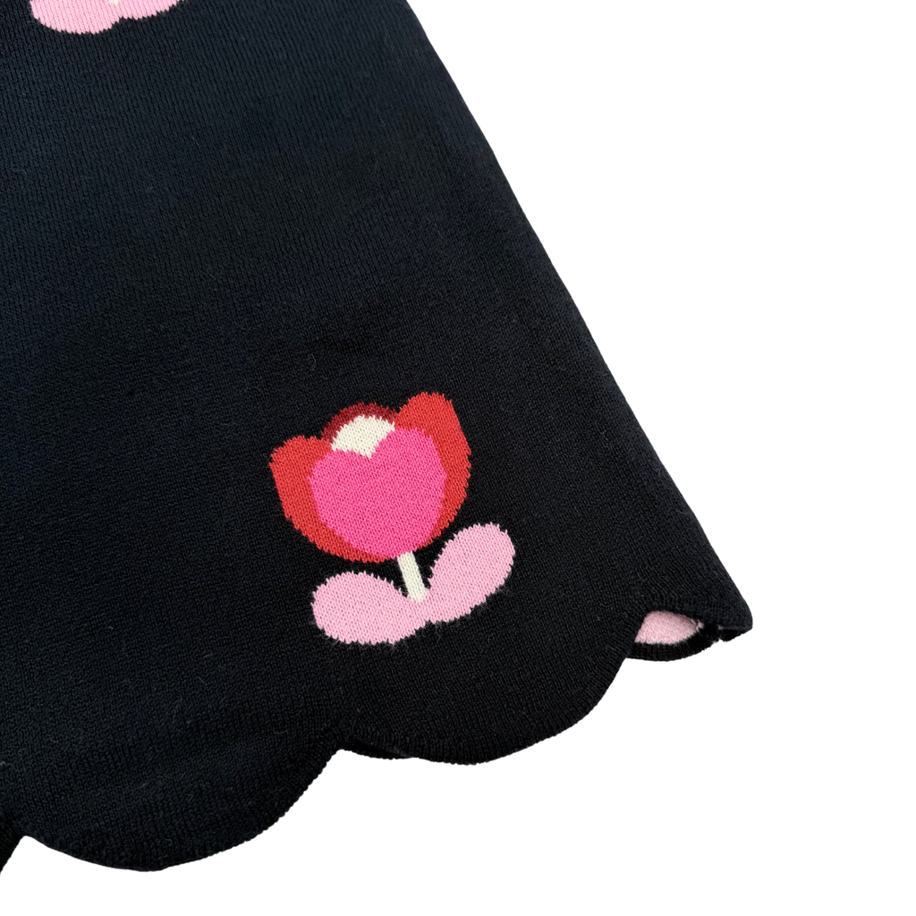 Robe maille bleue imprimé fleurs — 24 mois