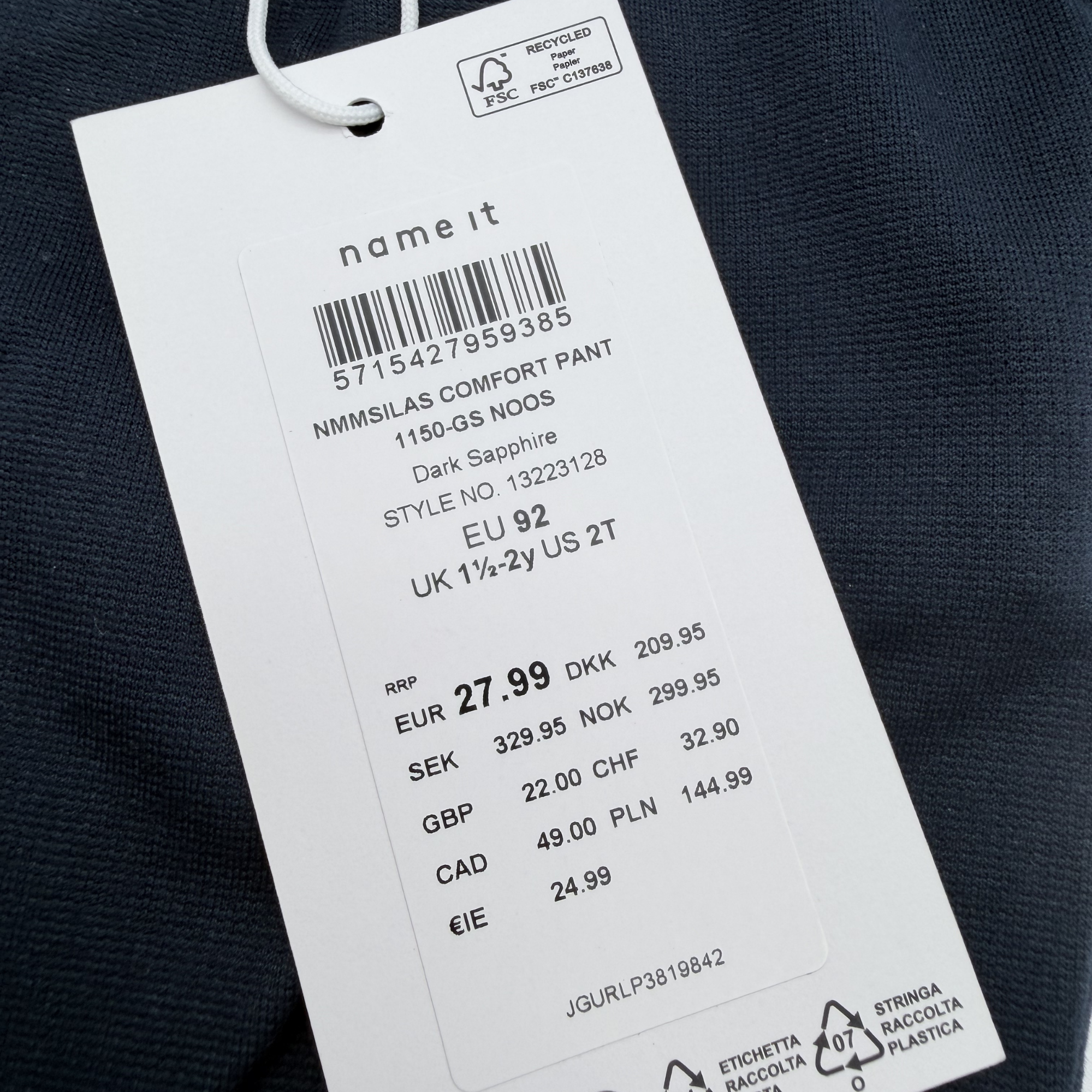 Pantalon habillé bleu marine — 18-24 mois